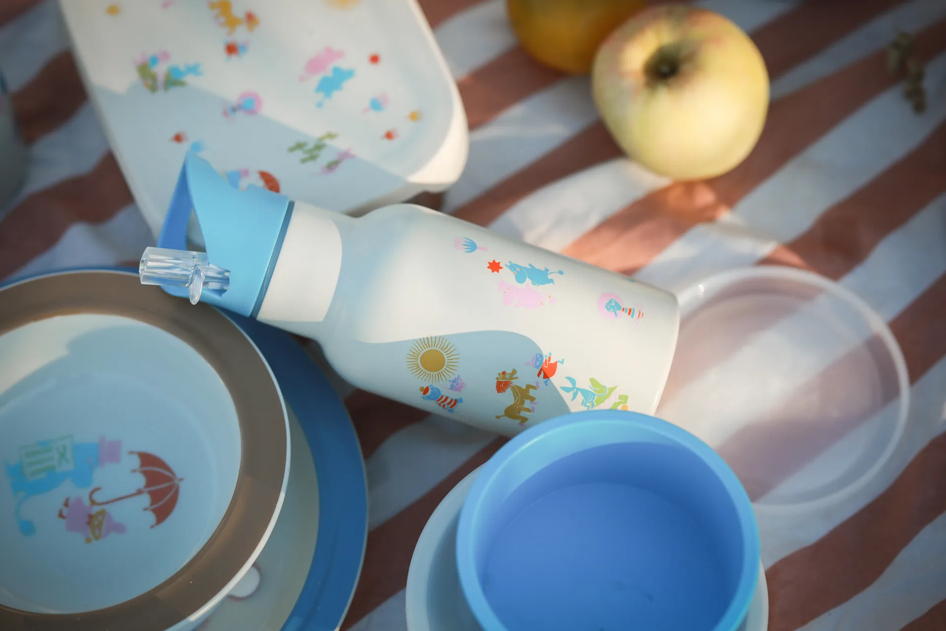 Bottiglia per acqua 34 cl Mumin 80, Beige-blu Rätt Start