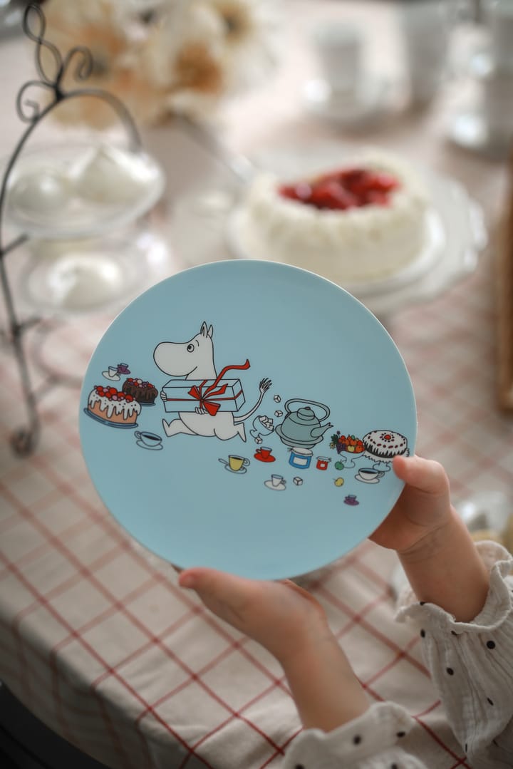 Piatto piano Mumin Picknick Ø19,5 cm, Azzurro  Rätt Start