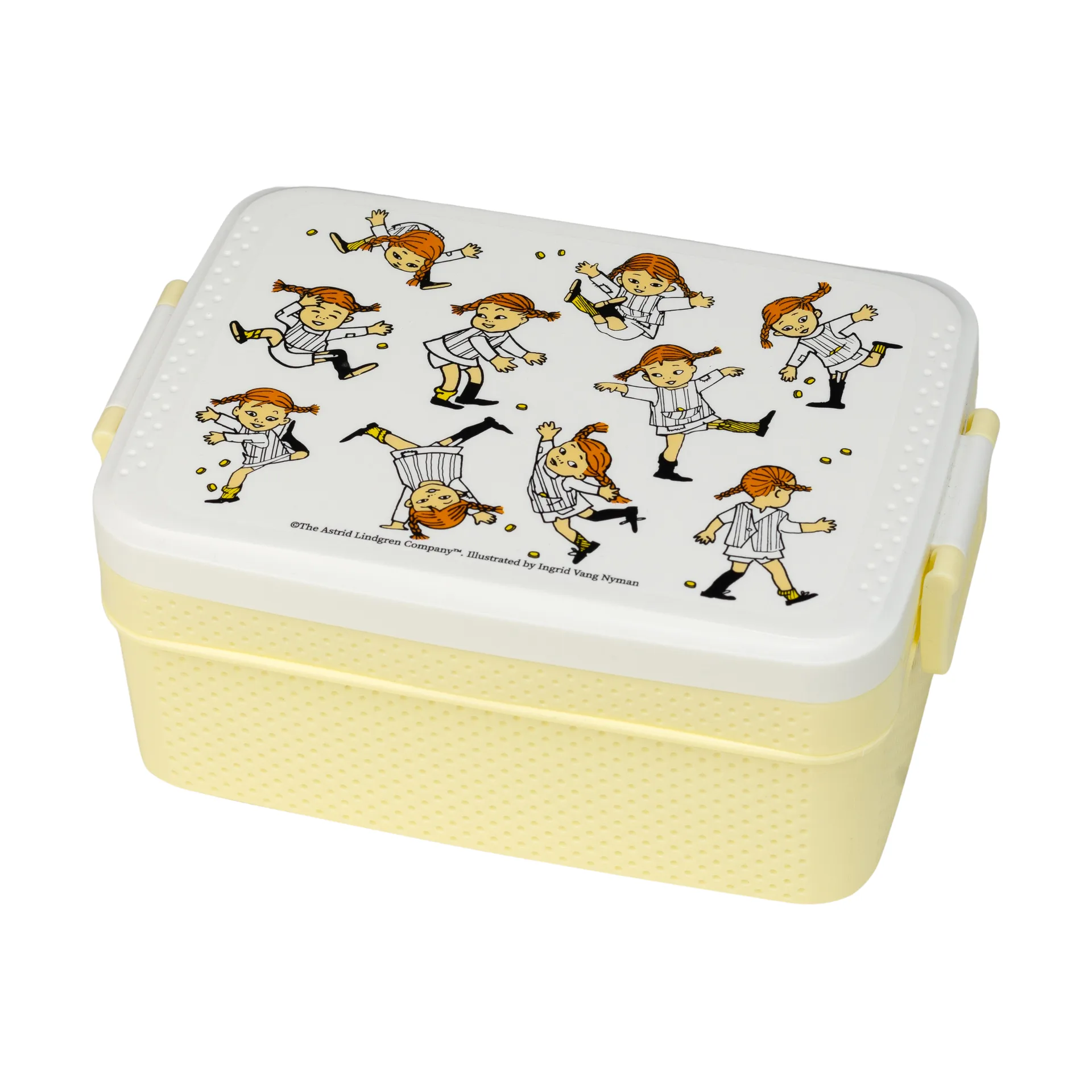 Portapranzo Pippi Cirkus 8x18,5 cm, Giallo-bianco Rätt Start