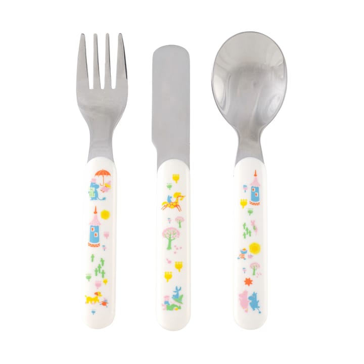 Set di posate 3 pezzi Mumin 80  - Bianco - Rätt Start