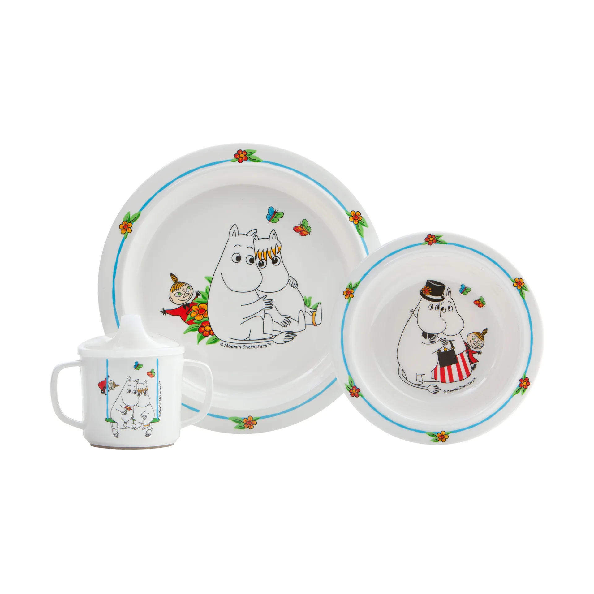 Set per bambini di Mumin 3 pezzi, Bianco Rätt Start