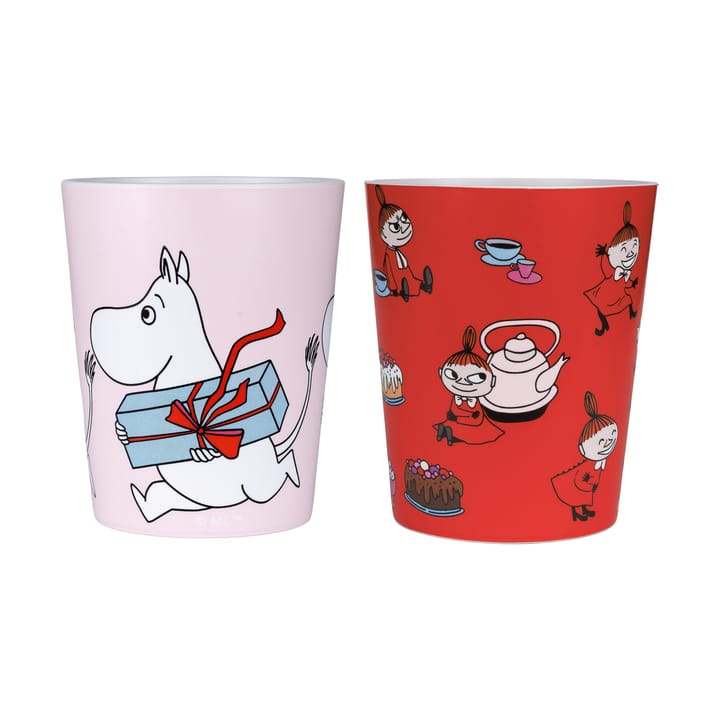 Tazze tumbler Mumin Lilla My 20 cl confezione da 2 - Rosso-rosa - Rätt Start