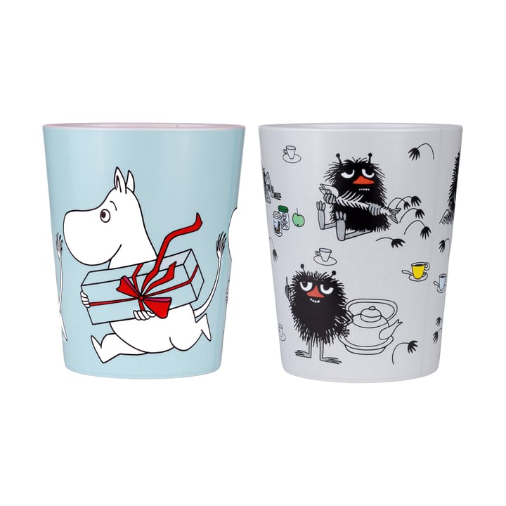 Tazze tumbler Mumin Picknick 20 cl confezione da 2 - Blu-grigio - Rätt Start