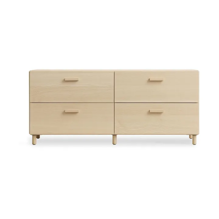 Relief mobile basso con gambe 123x46,6 cm frassino - Relief