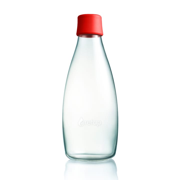 Bottiglia in vetro Retap 0,8 L - rosso - Retap