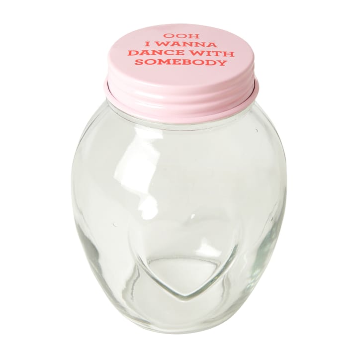 Barattolo in vetro con coperchio grande 1,8 litri, Rosa RICE