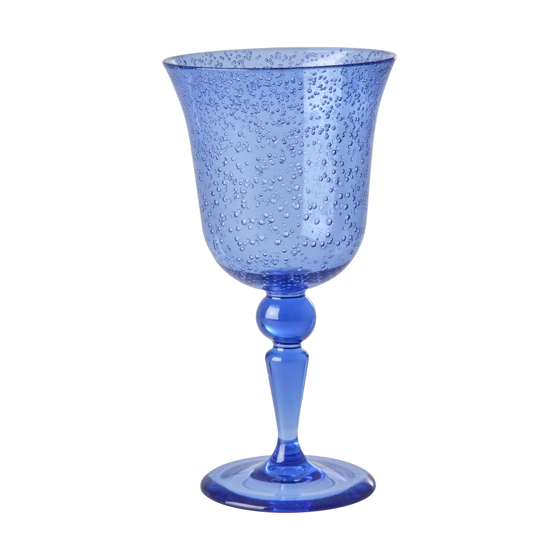 Bicchiere da vino Rice con design a bolle 36 cl, Blu RICE