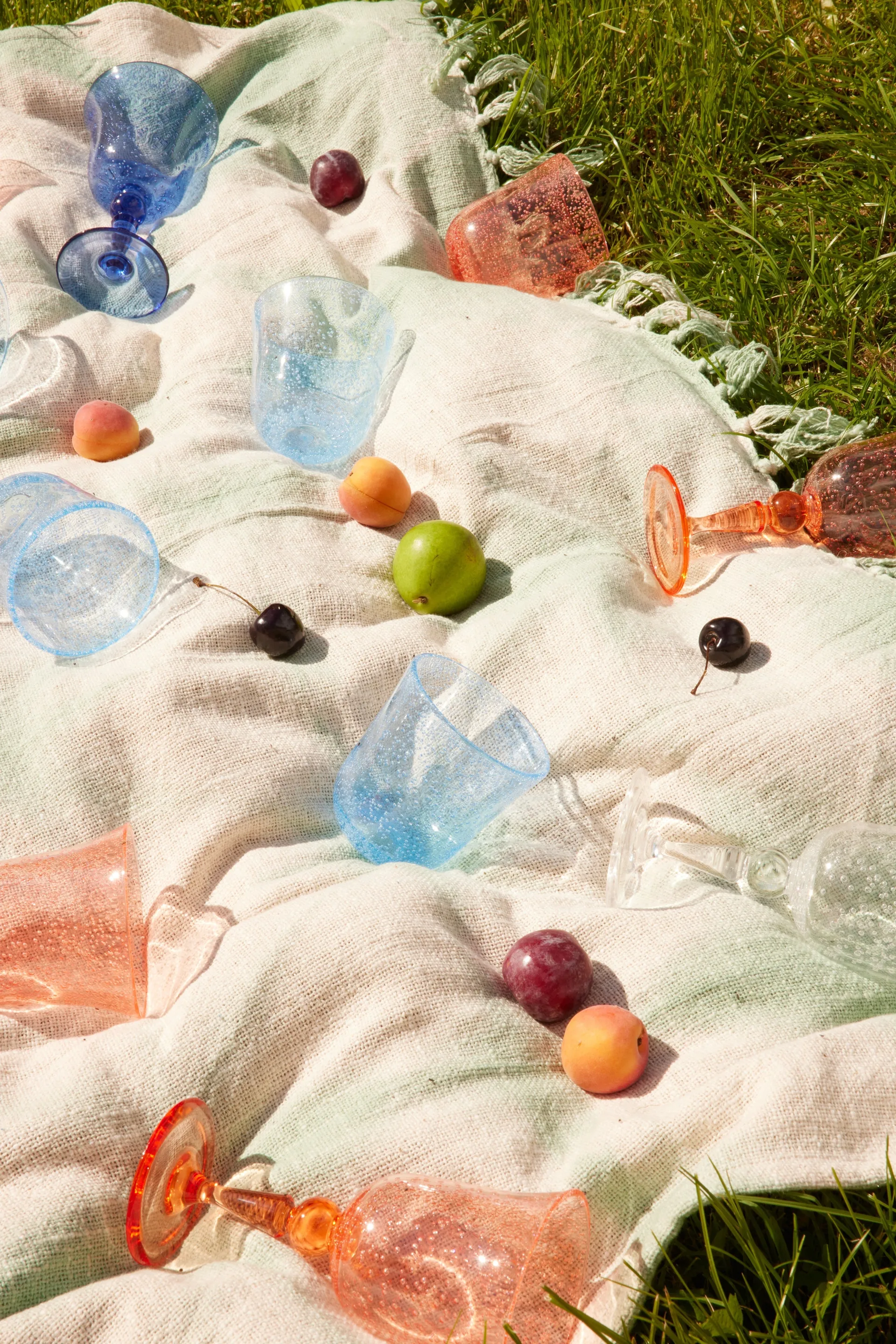 Bicchiere da vino Rice con design a bolle 36 cl, Pesca RICE