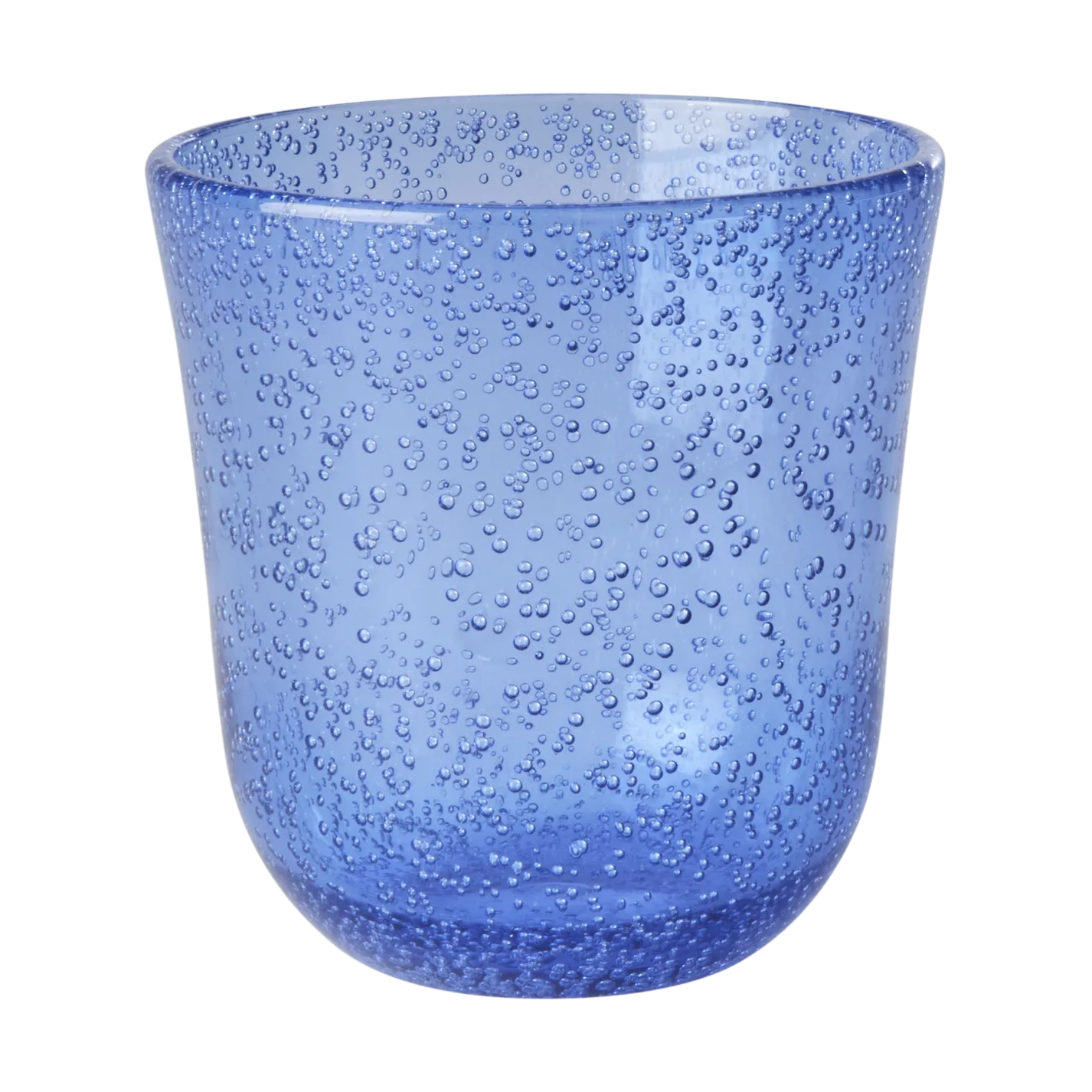 Bicchiere Tumbler design a bolle in acrilico Rice 41 cl, Blu RICE