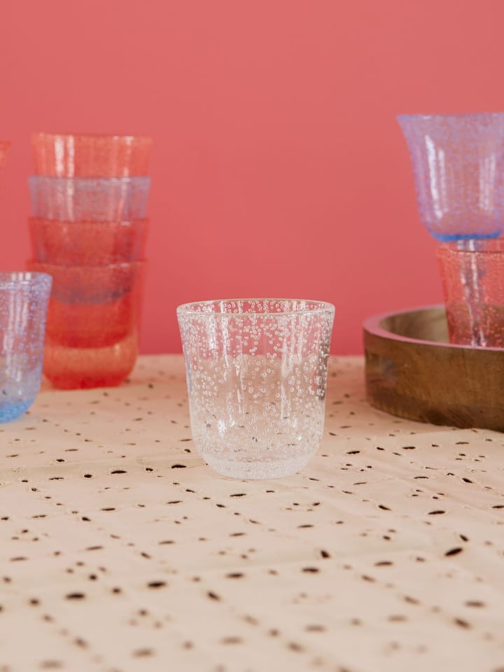 Bicchiere Tumbler design a bolle in acrilico Rice 41 cl, Chiaro RICE