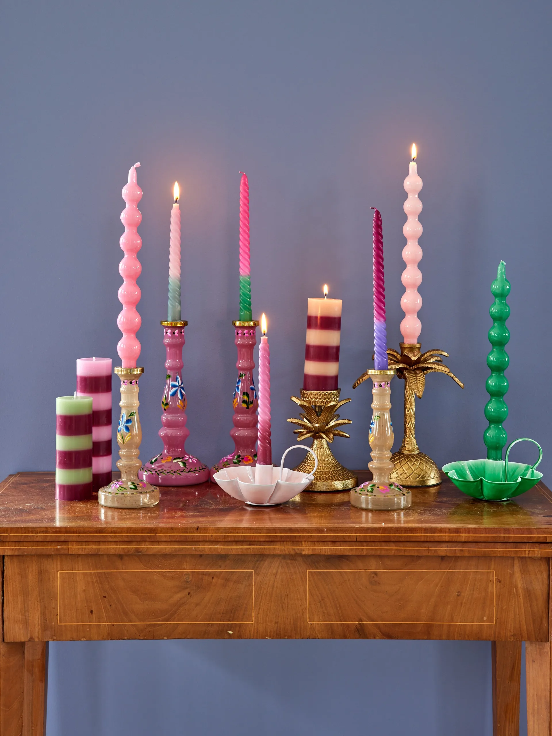 Candela Rice 30,2 cm 2 pezzi, Rosa RICE