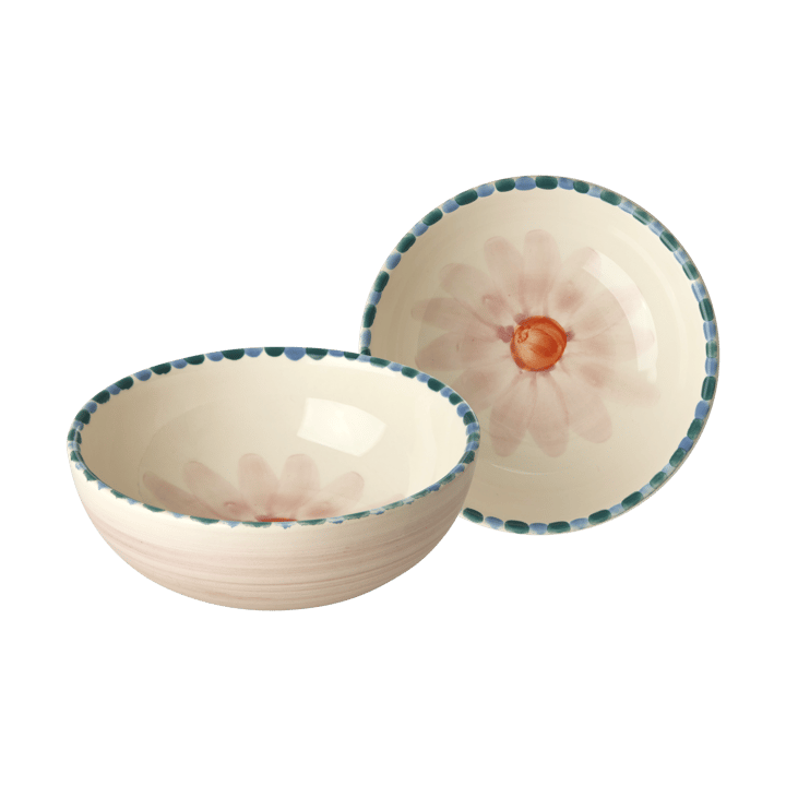 Ciotola in ceramica Rice 35 cl, Fiore rosa-lavanda RICE