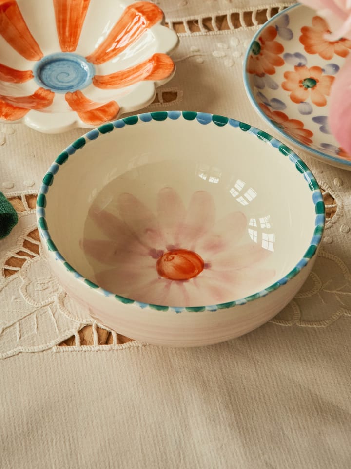 Ciotola in ceramica Rice 35 cl, Fiore rosa-lavanda RICE