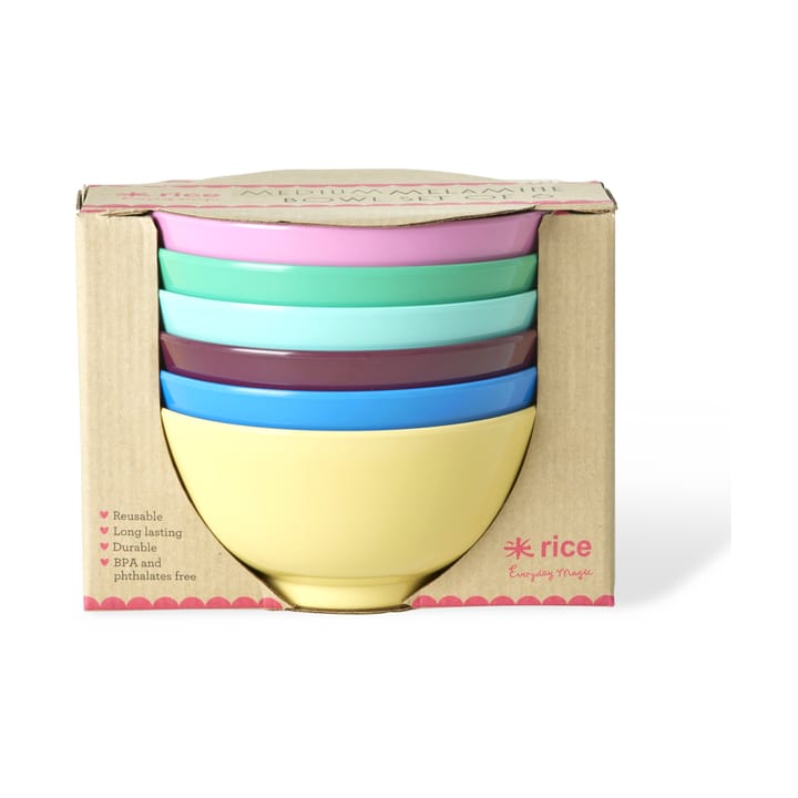 Ciotola in melamina media Rice 70 cl confezione da 6 - Show your true colors - RICE