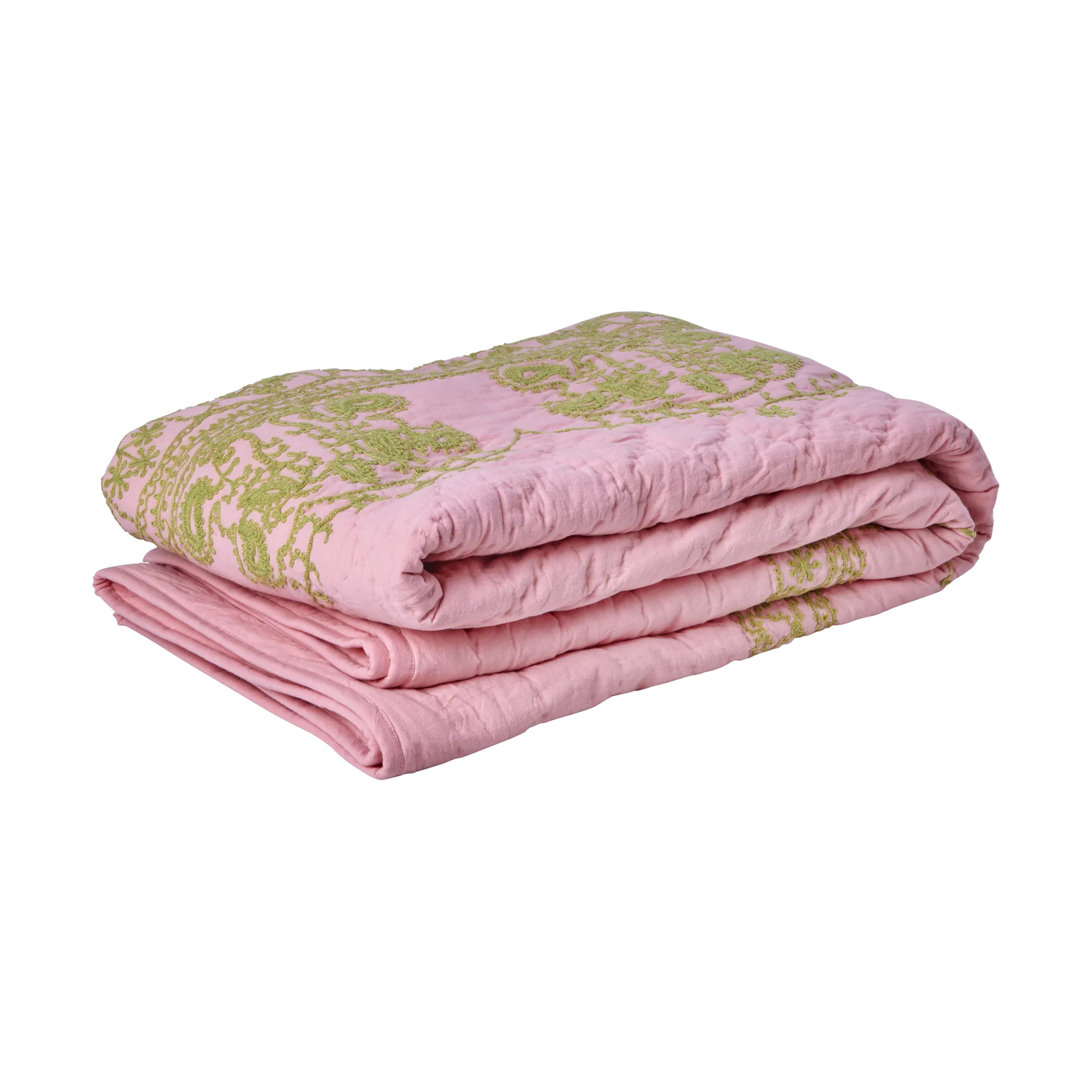 Copriletto trapuntato Rice 140x200 cm, Rosa tenue RICE