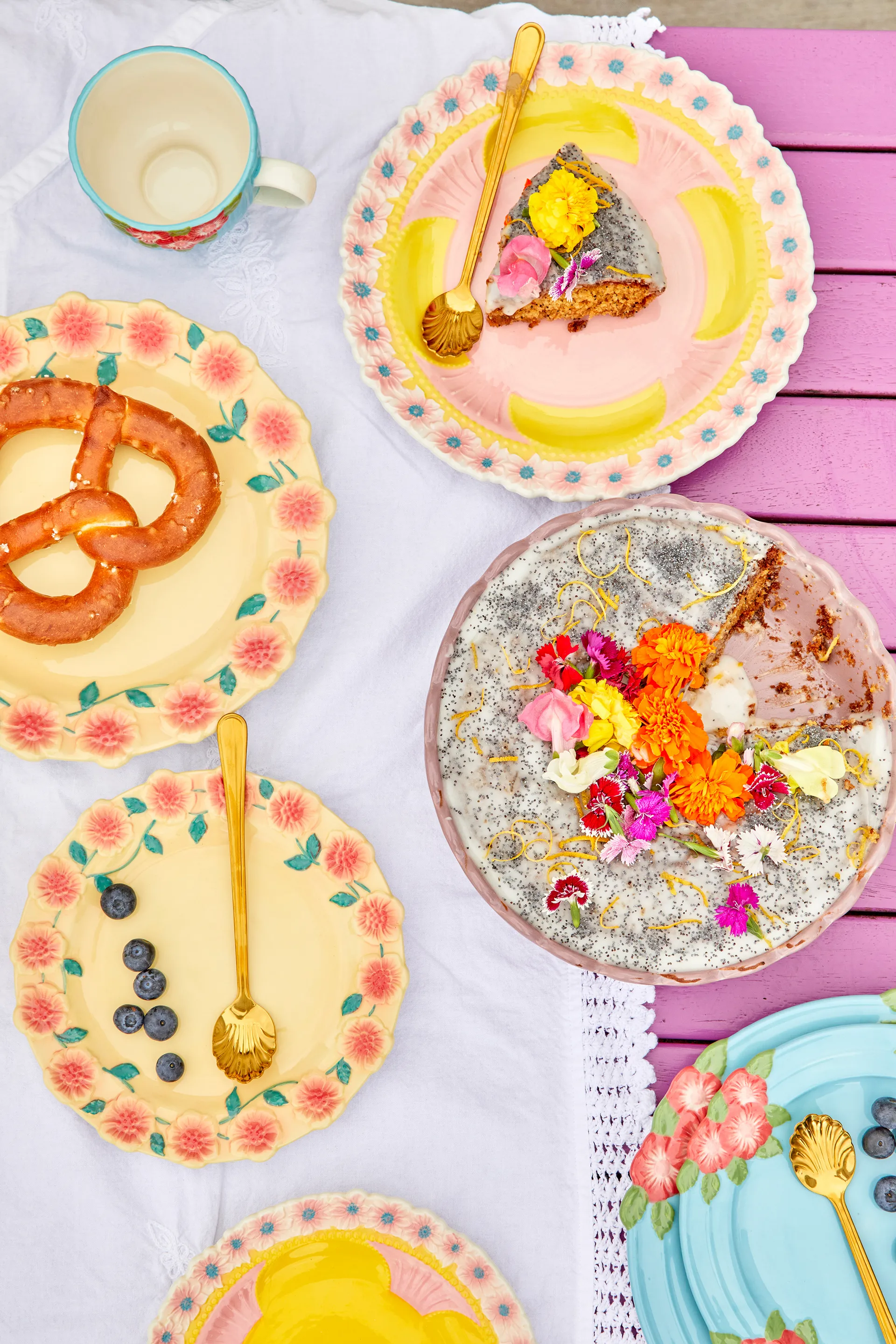 Cucchiaio da caffelatte 14 cm confezione da 4 Rice Seashell, Oro RICE