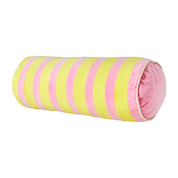Cuscino cilindrico 25x60 cm Rice - Rosa-giallo - RICE