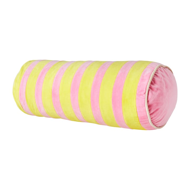 Cuscino cilindrico 25x60 cm Rice, Rosa-giallo RICE