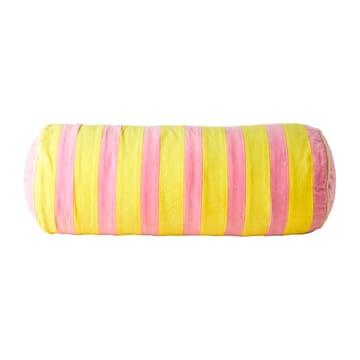 Cuscino cilindrico 25x60 cm Rice - Rosa-giallo - RICE