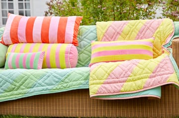 Cuscino cilindrico 25x60 cm Rice - Rosa-giallo - RICE