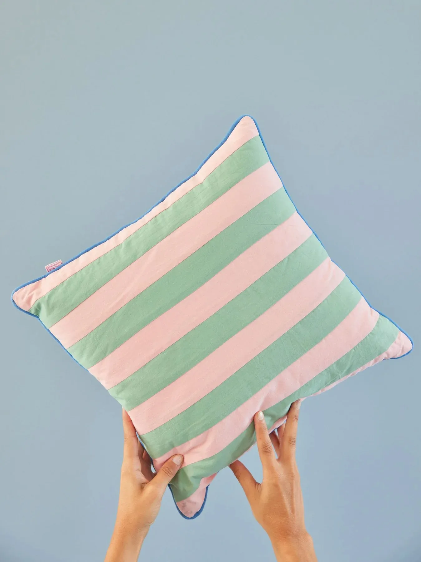 Cuscino Rice a righe 40x40 cm, Pink-green RICE