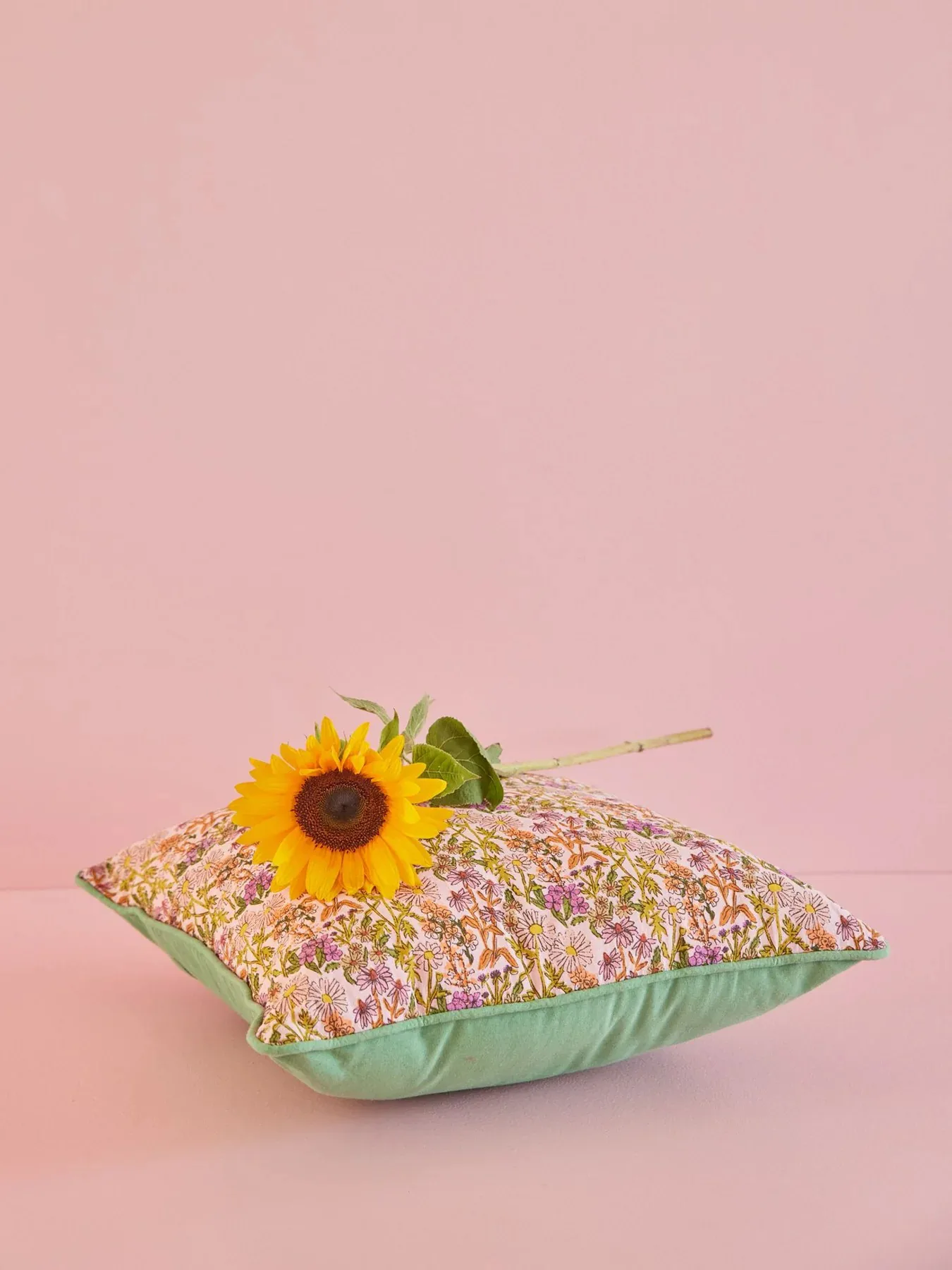 Cuscino Rice con fiori 40x40 cm, Multi-green RICE