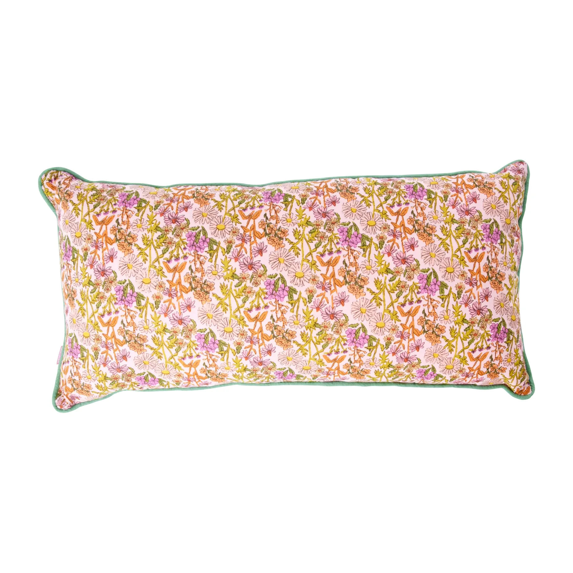 Cuscino Rice fiori 30x60 cm, Multi-green RICE