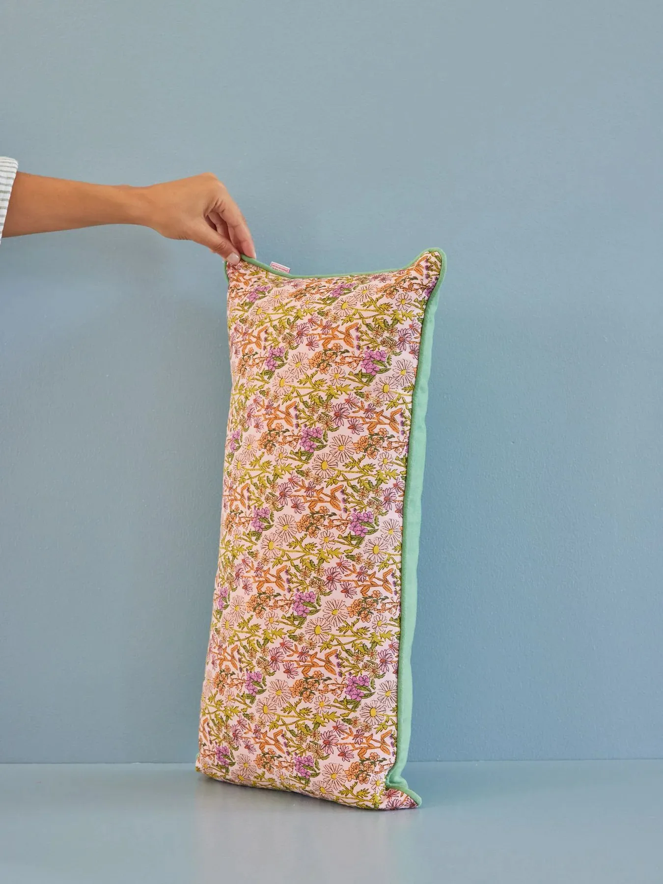 Cuscino Rice fiori 30x60 cm, Multi-green RICE