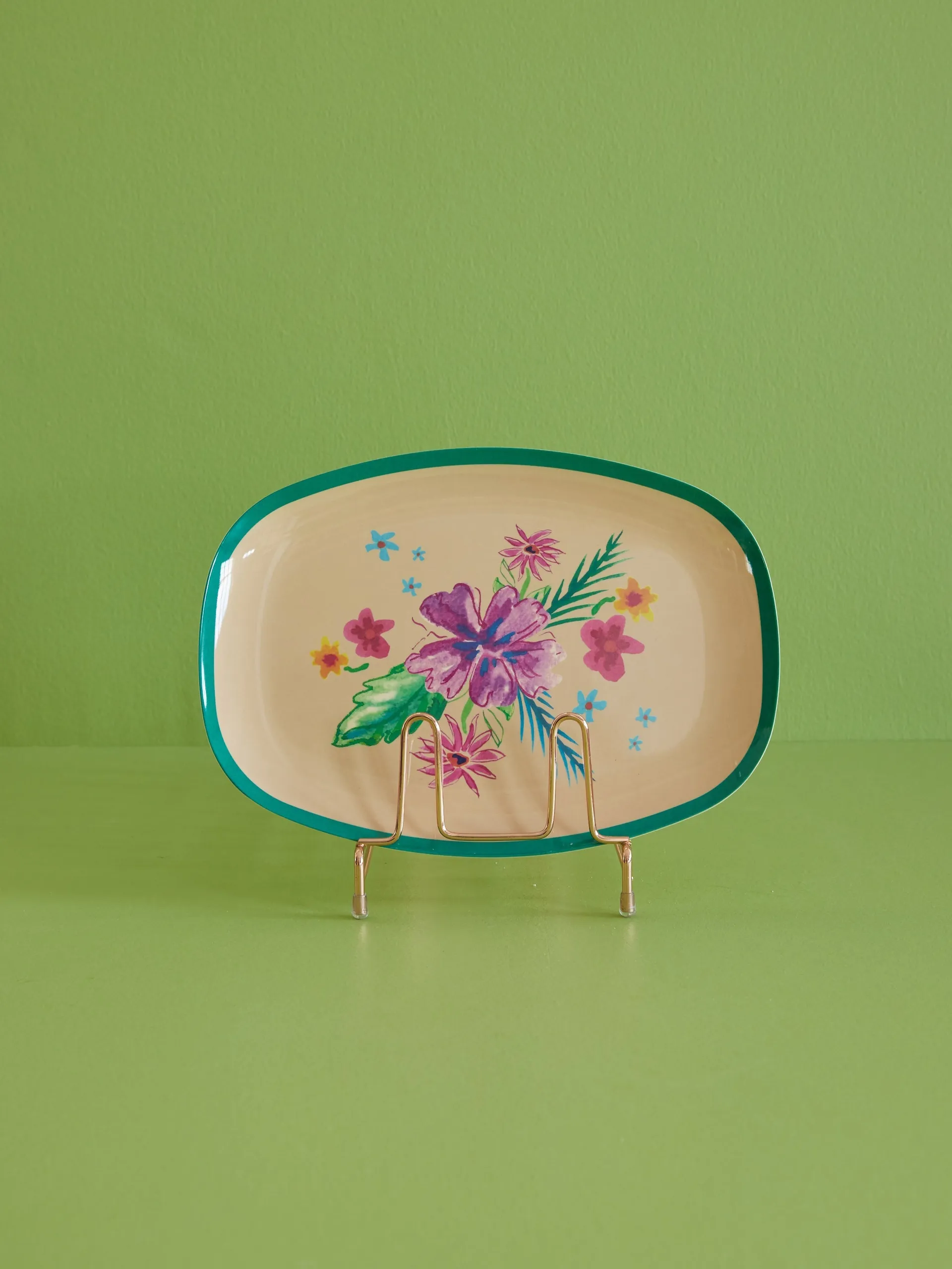 Piatto in melammina 22x30 cm, Arda bloom RICE