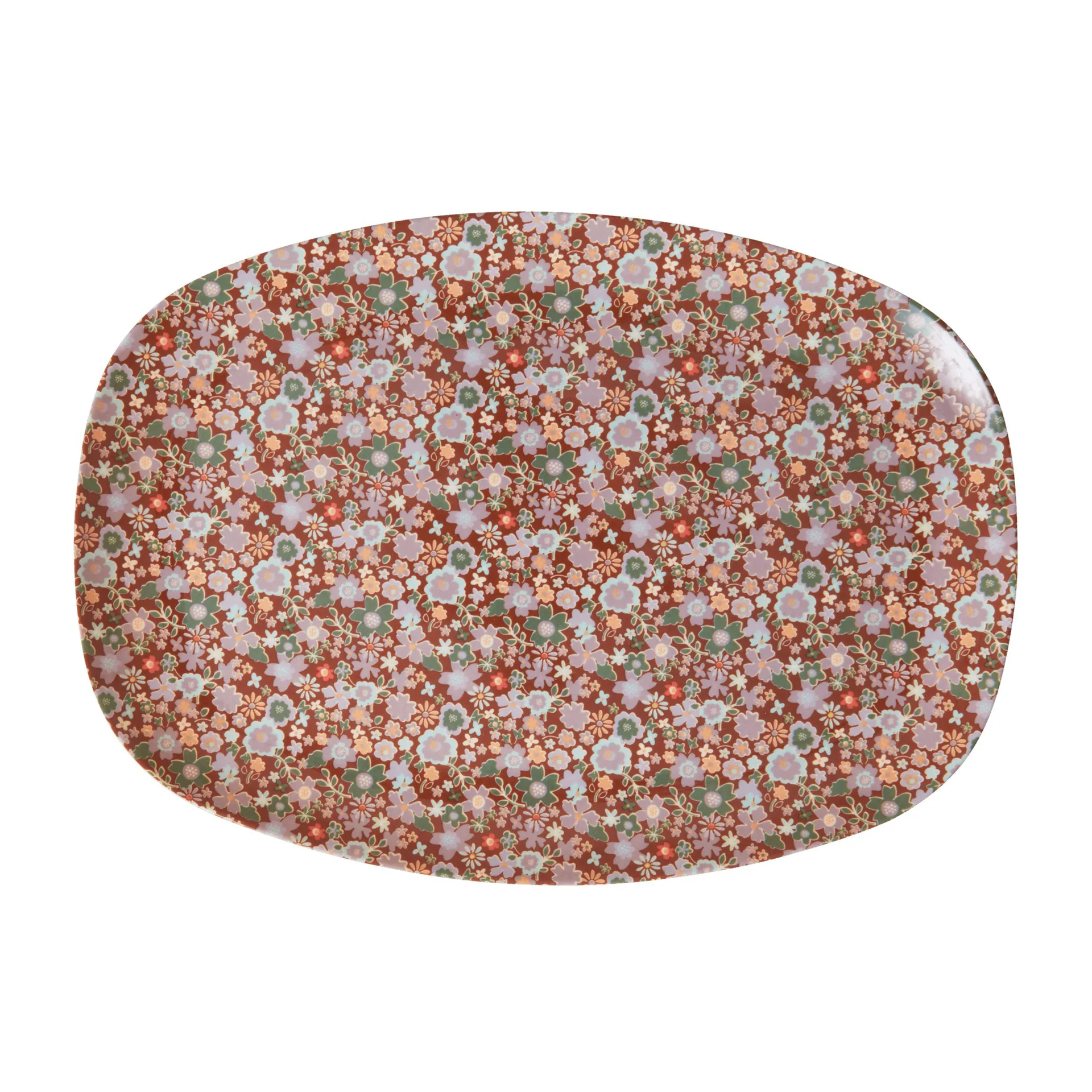 Piatto in melammina 22x30 cm, Fall flower RICE