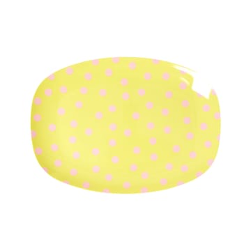 Piatto in melammina Rice 16,5x23 cm - Pink dot - RICE