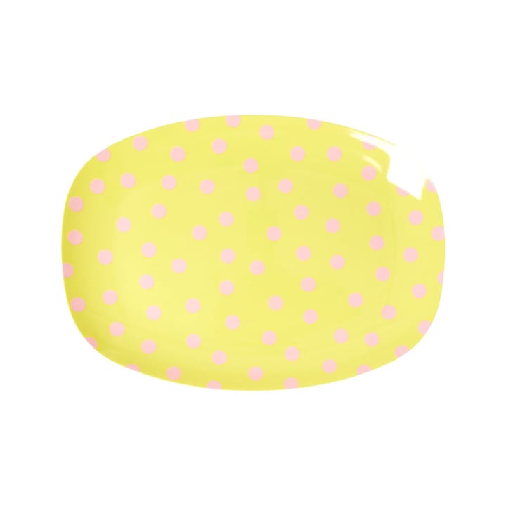 Piatto in melammina Rice 16,5x23 cm, Pink dot RICE