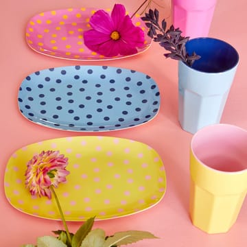 Piatto in melammina Rice 16,5x23 cm - Pink dot - RICE