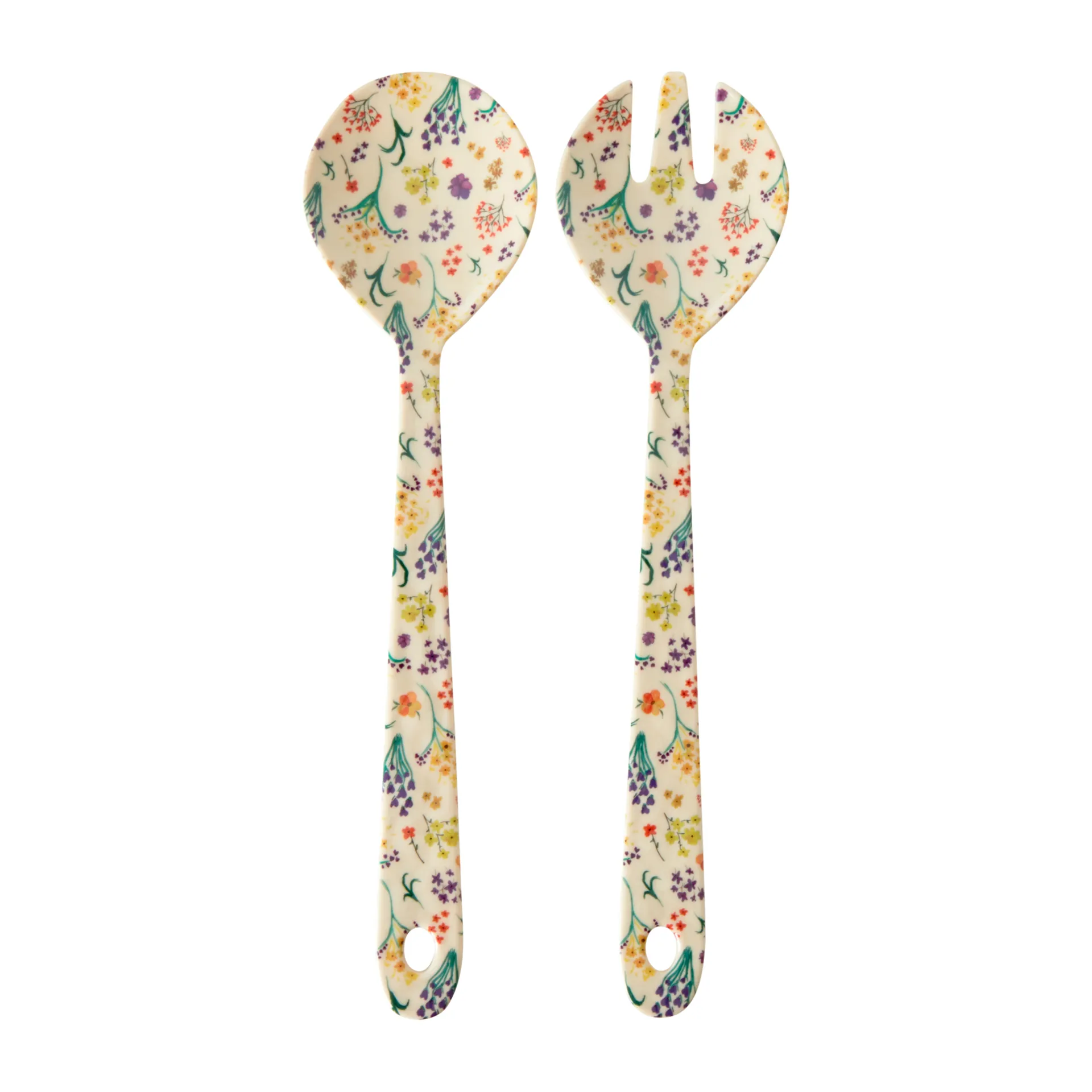 Posate per insalata in melammina Rice 2 pezzi, Wild flowers RICE
