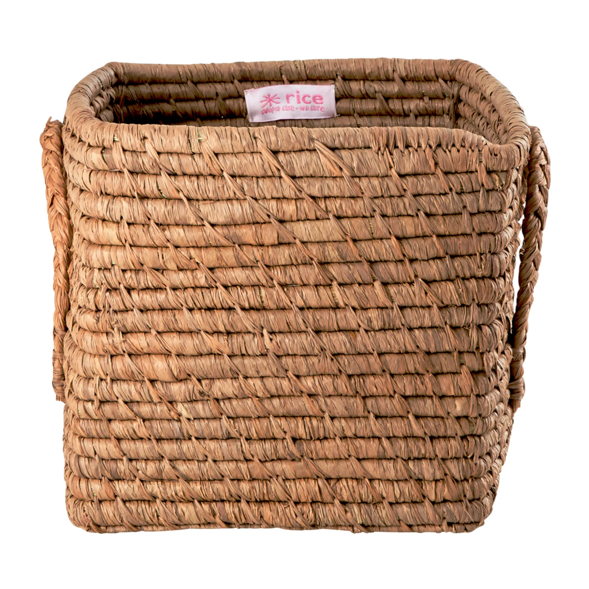 Scatola in rafia con manico 20x20 cm, Tè RICE