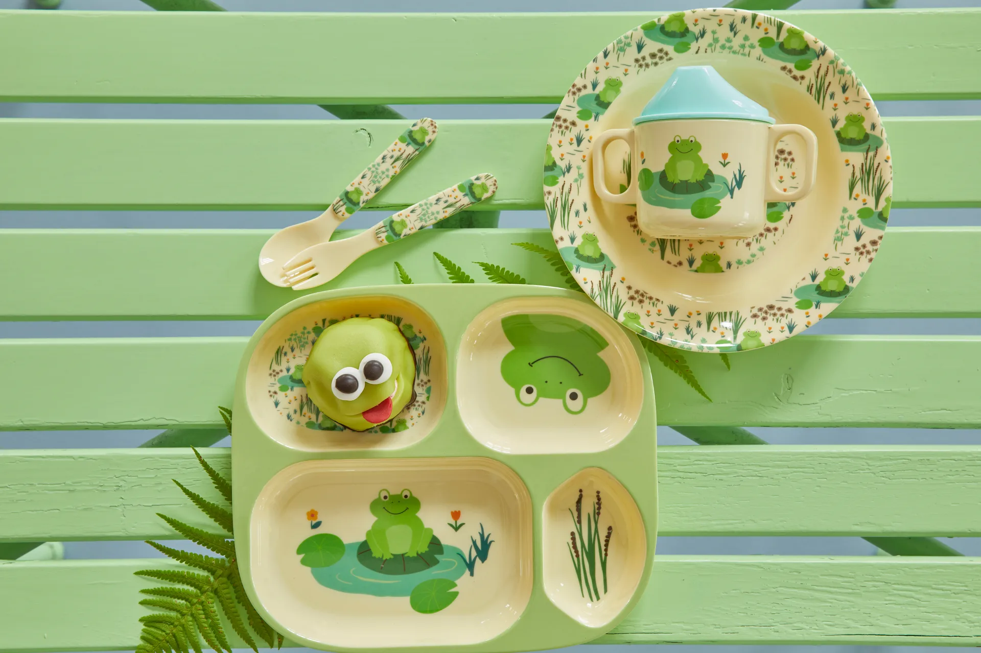 Stoviglie per bambini 4 pezzi Rice, Rana RICE