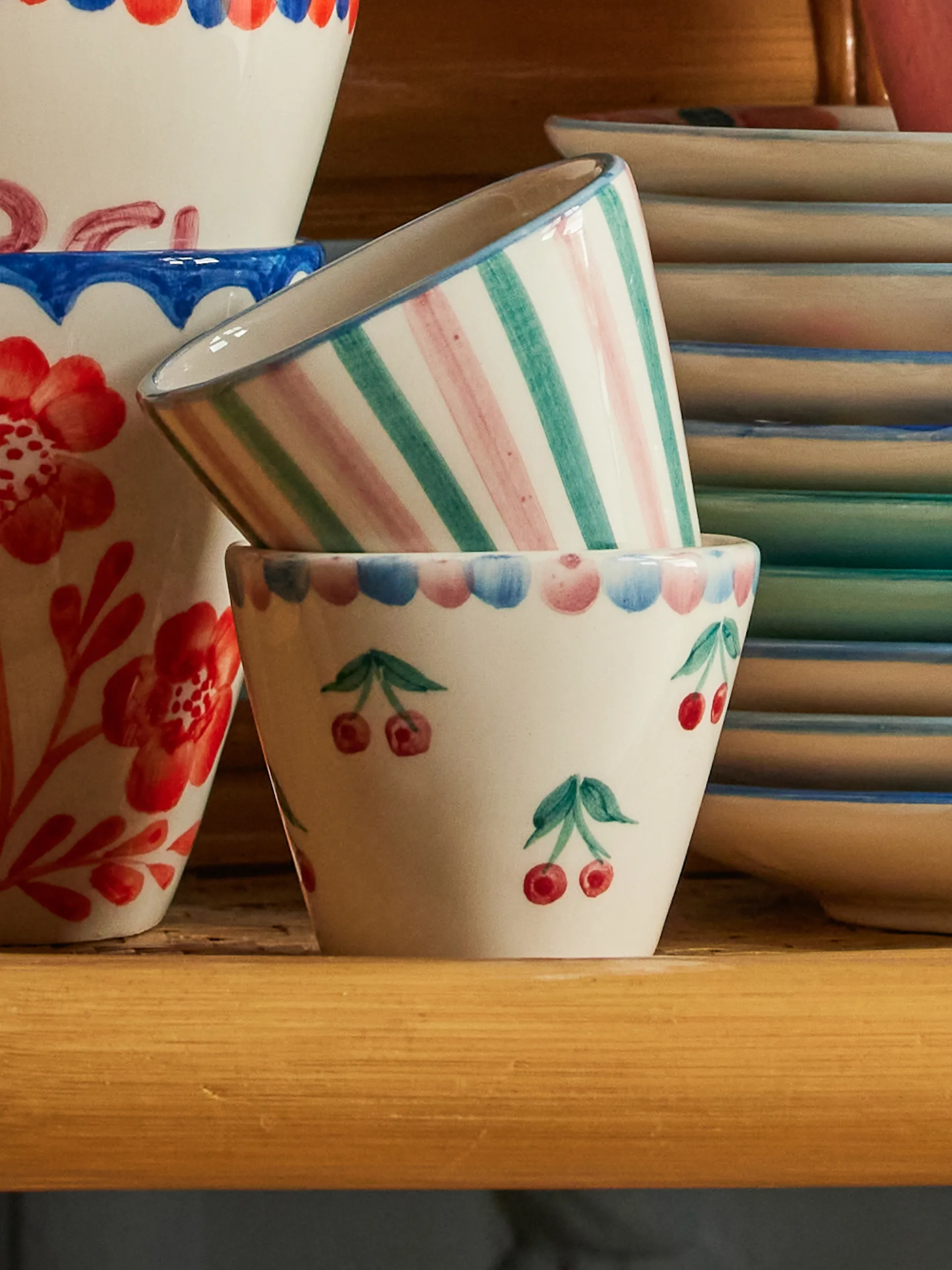 Tazza da espresso in ceramica Rice 7 cl, Ciliegia RICE