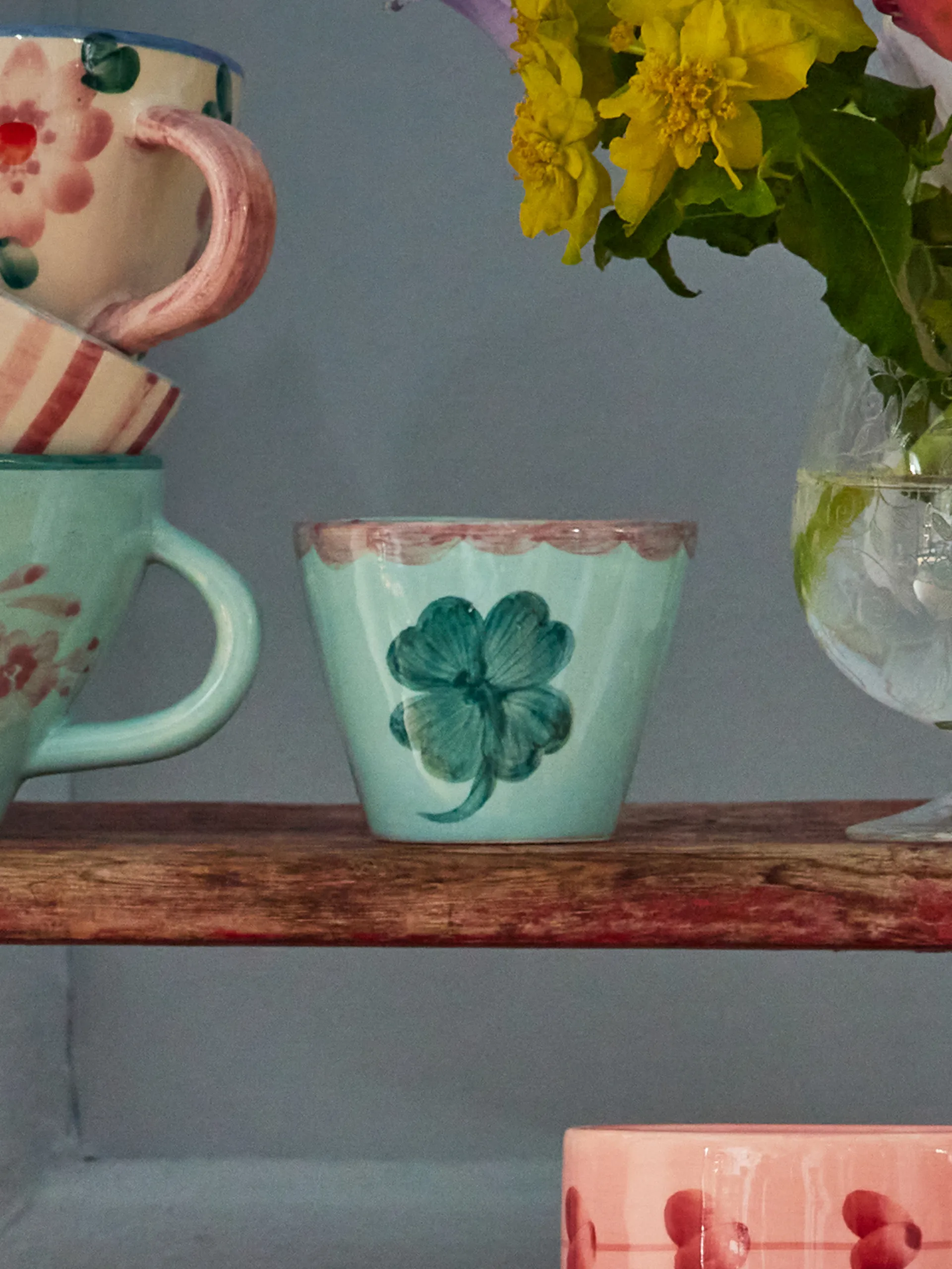 Tazza da espresso in ceramica Rice 7 cl, Quadrifoglio RICE