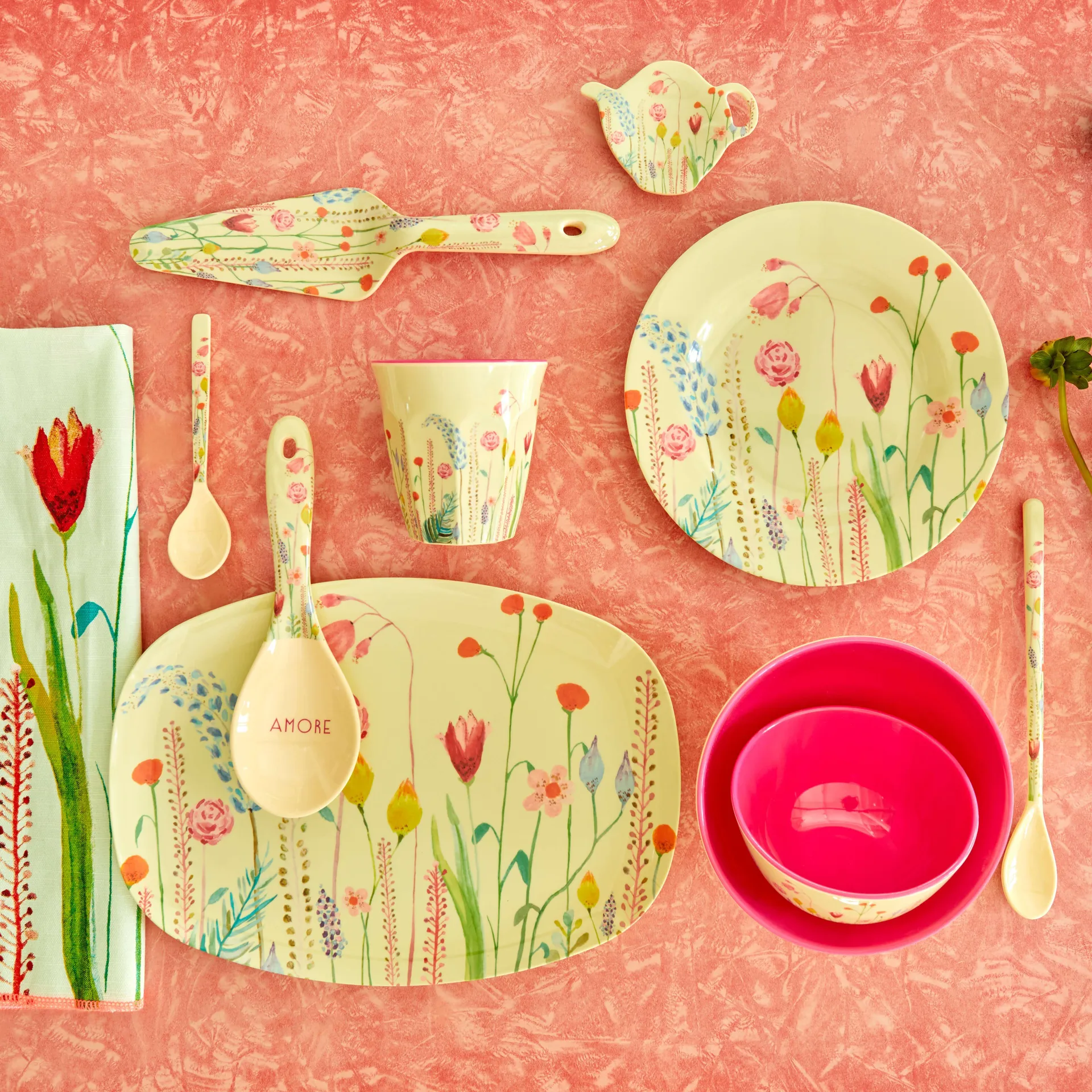 Tazza in melammina M Rice, Summer flowers RICE