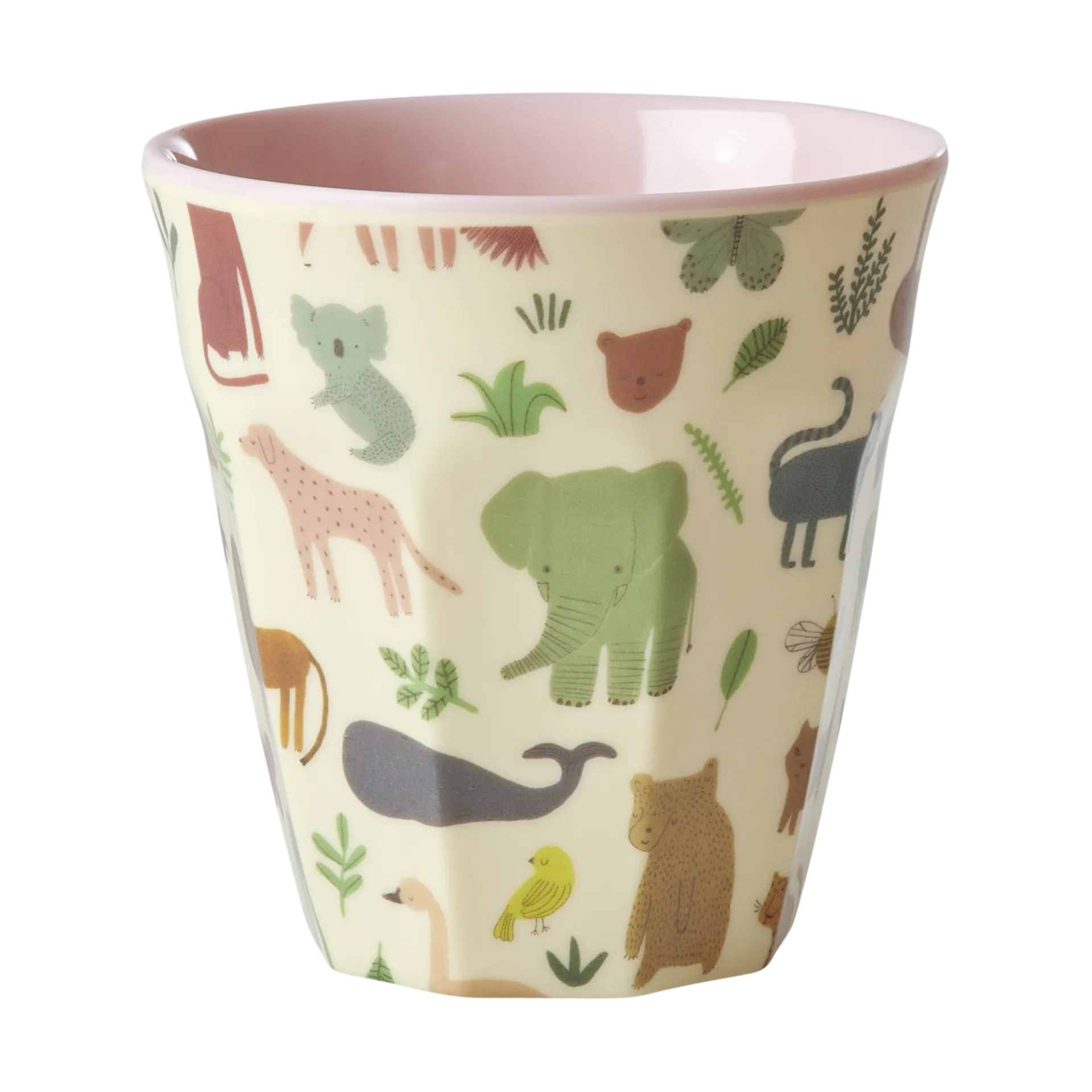 Tazza in melammina M Rice, Sweet Jungle Print-Rosa Tenue RICE