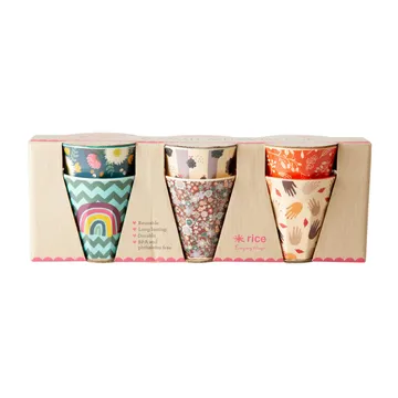 Tazza in melammina S confezione da 6 Rice - Disco ball-prints - RICE