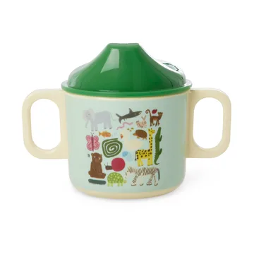 Tazza per bambini con due manici Rice wildlife 25 cl - Menta - RICE