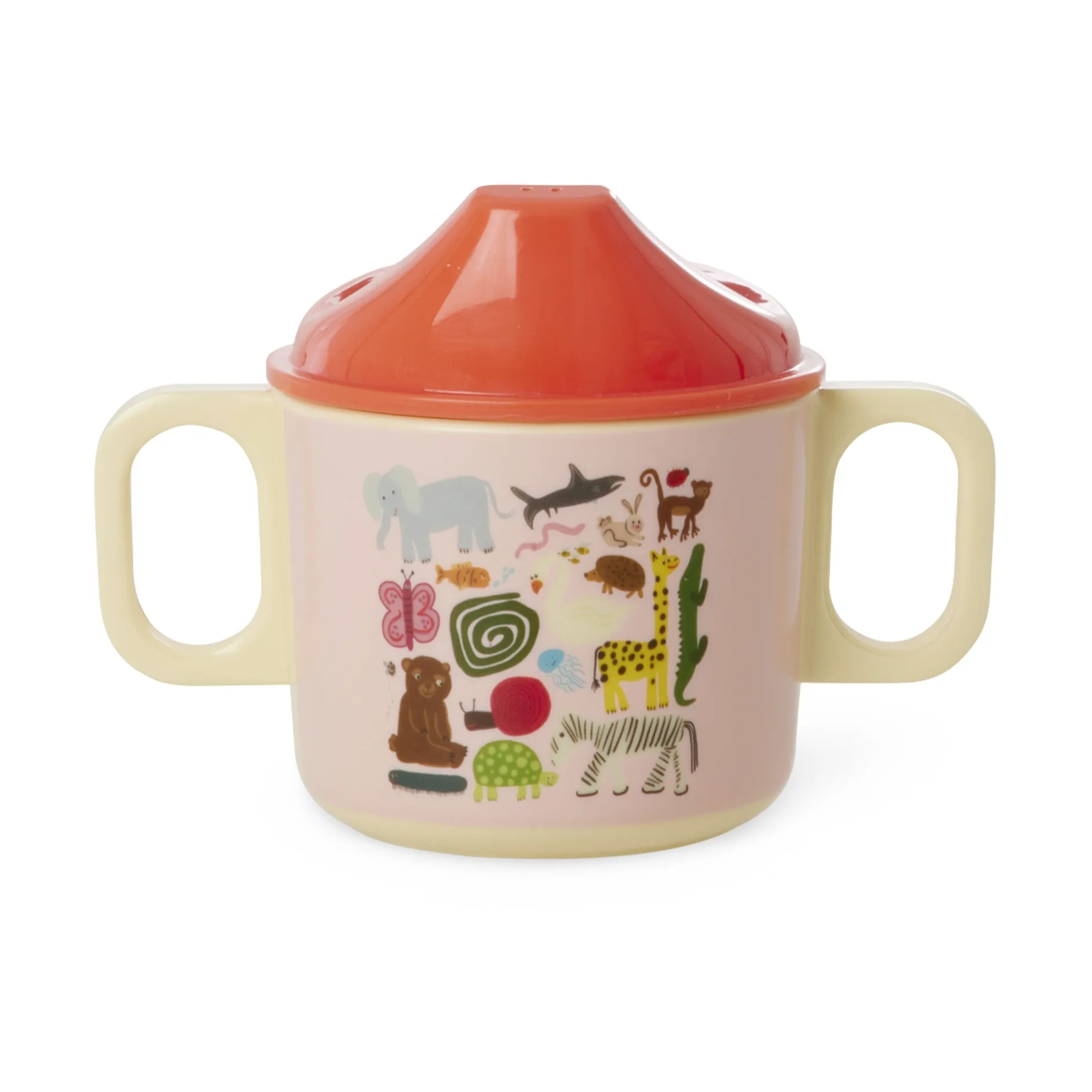 Tazza per bambini con due manici Rice wildlife 25 cl, Rosa RICE