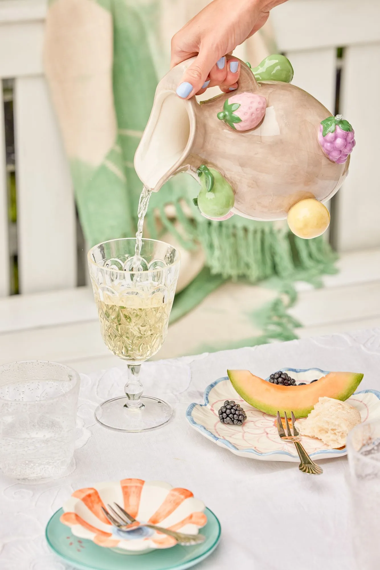 Vaso in ceramica Rice 25 cm, Frutti in rilievo RICE