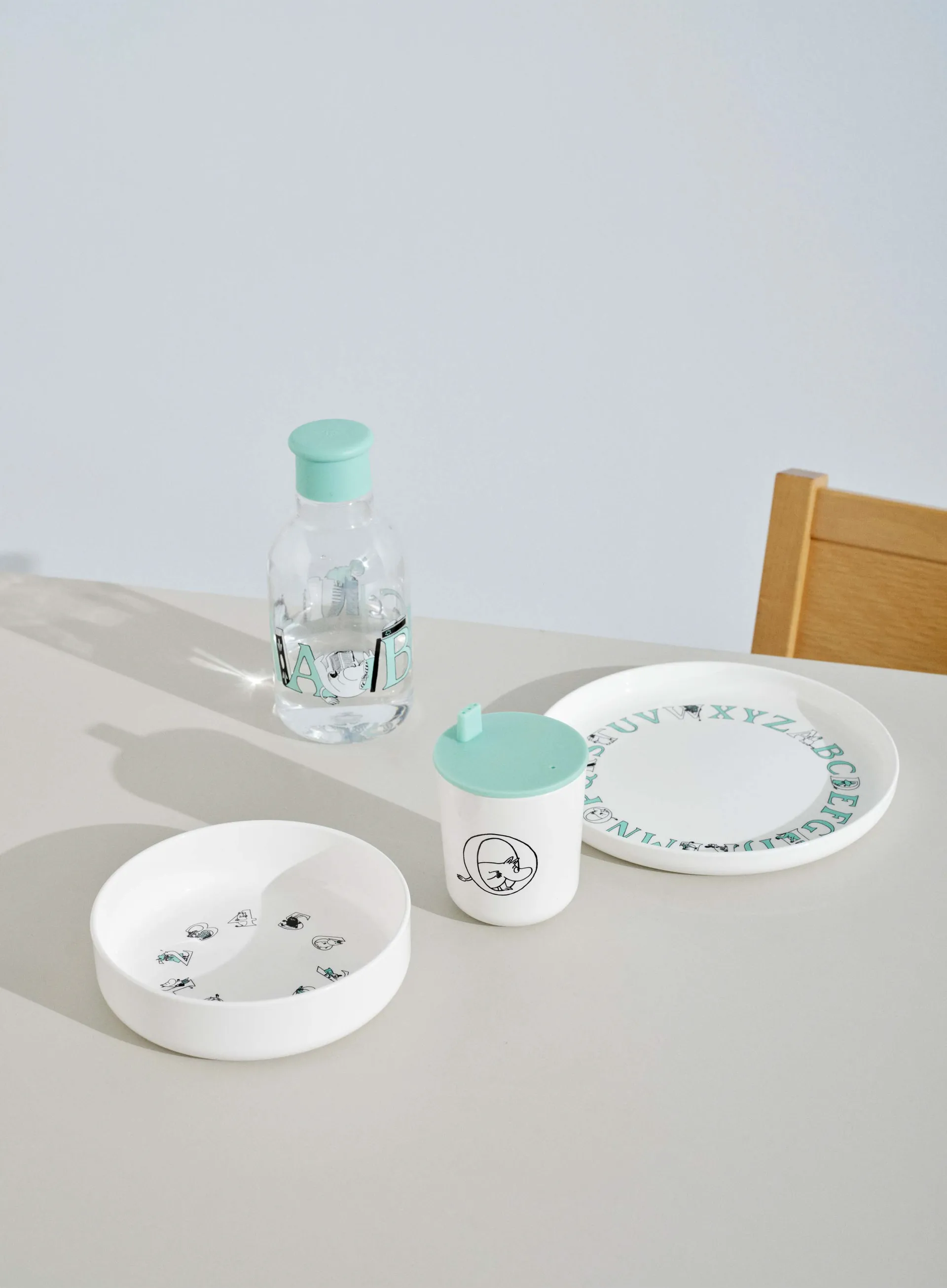 Bottiglia DRINK-IT Moomin ABC 0,5 litri, Turchese RIG-TIG