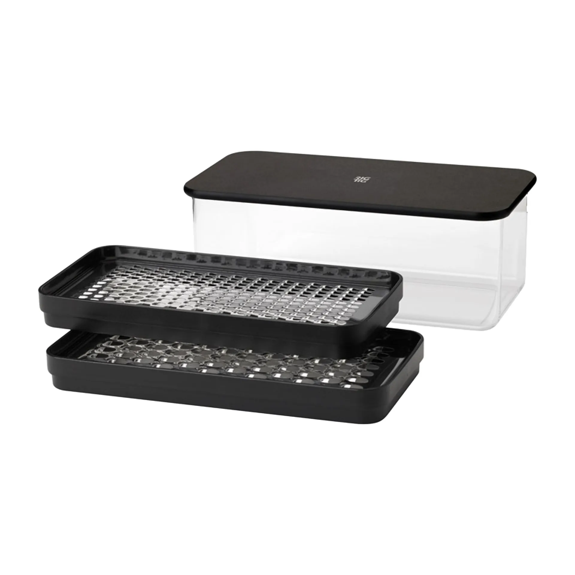 Grattugia GRATE-IT con contenitore, Black RIG-TIG