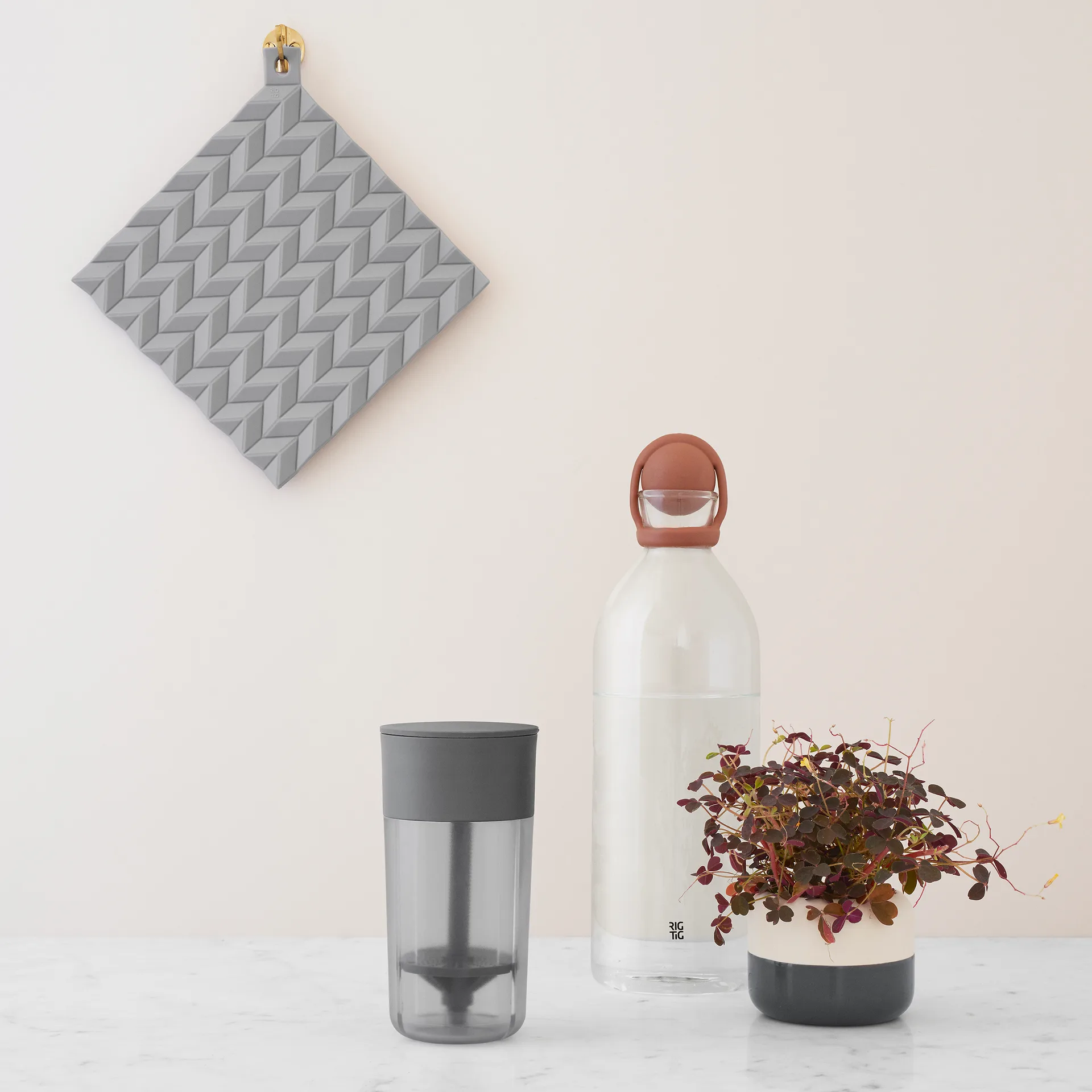 Guanto da forno HOLD-ON confezione da 2 , Grigio RIG-TIG