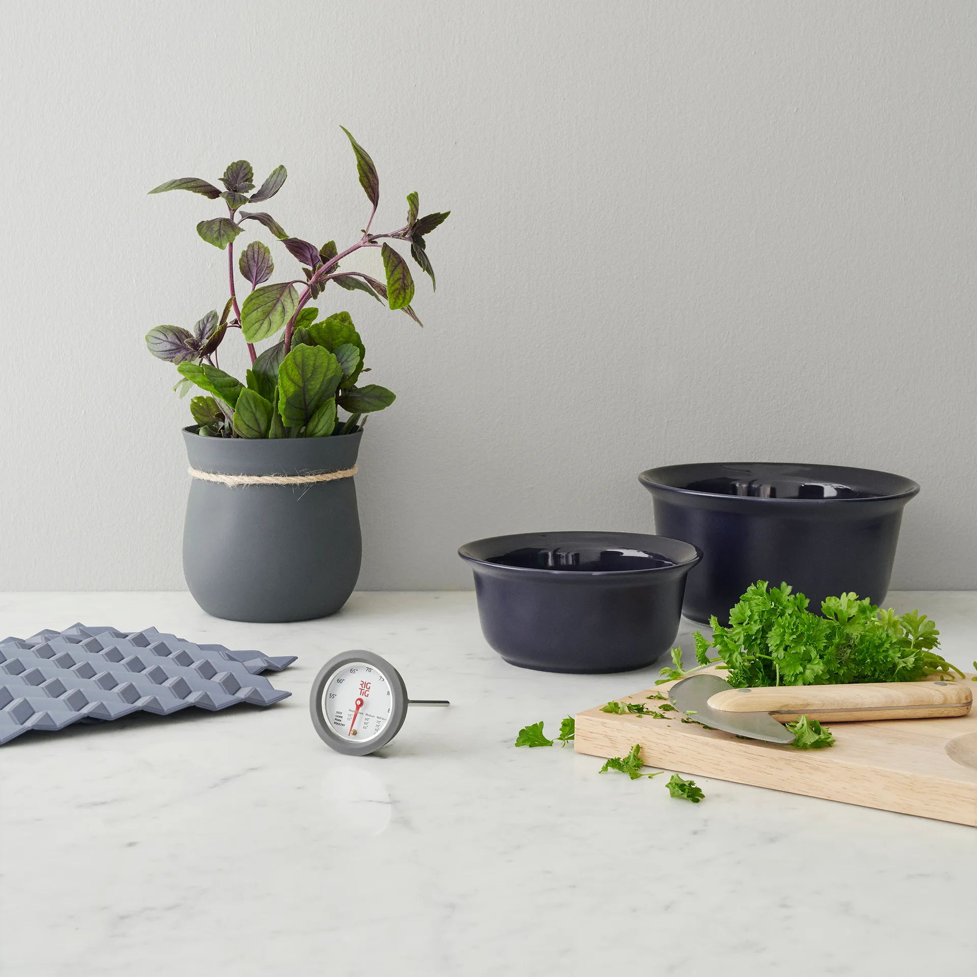 Guanto da forno HOLD-ON confezione da 2 , Grigio RIG-TIG