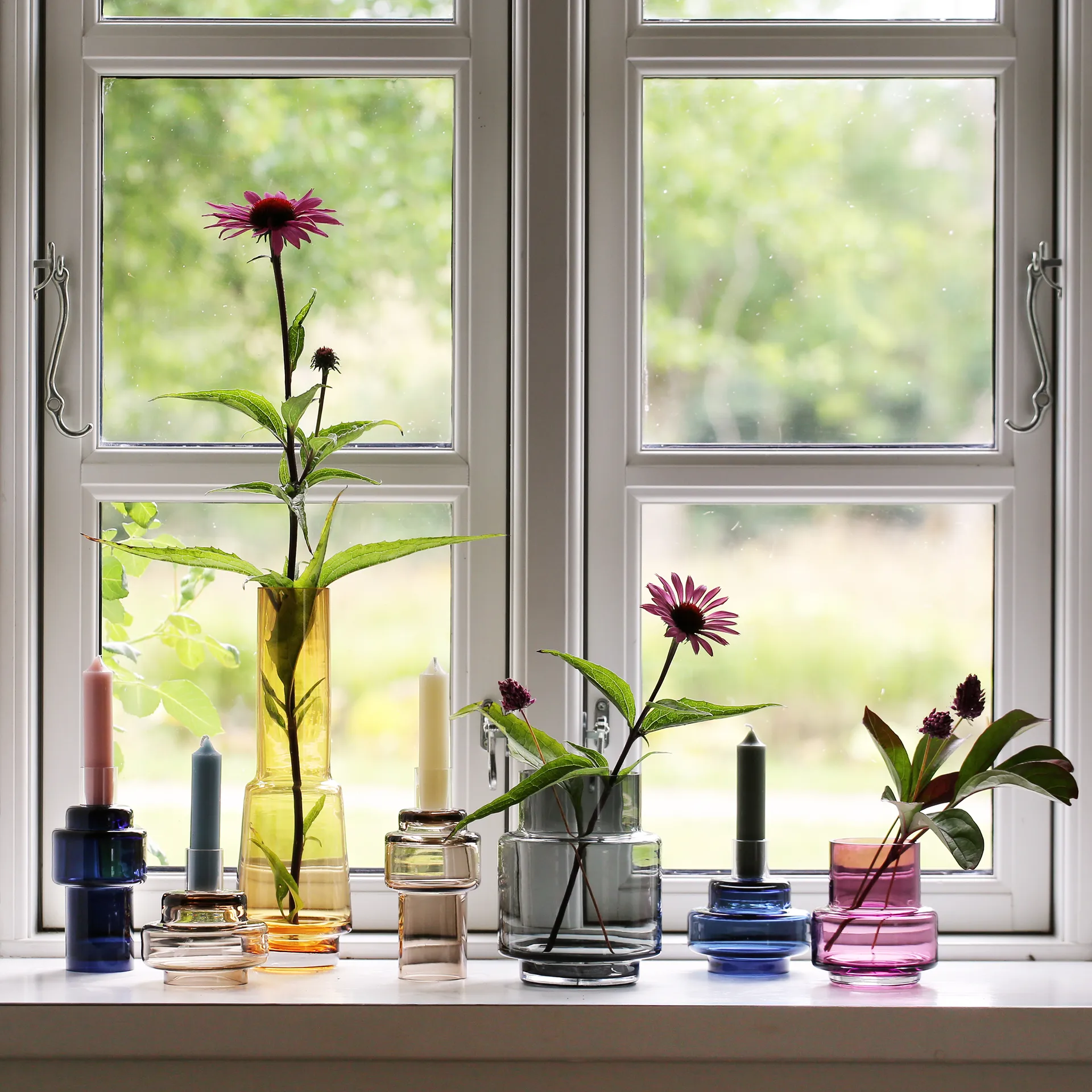 Candeliere in vetro n. 54, indigo blue Ro Collection