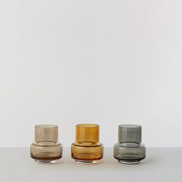 Portacandela Hurricane nr. 25, Smoked grey Ro Collection